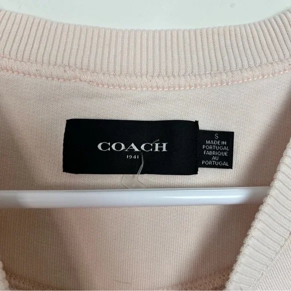 Coach Nasa Kennedy Space Center Pink Embroidered Crewneck Size S women - Picture 4 of 13